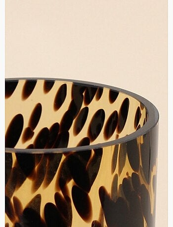 Vase en verre ambré effet léopard