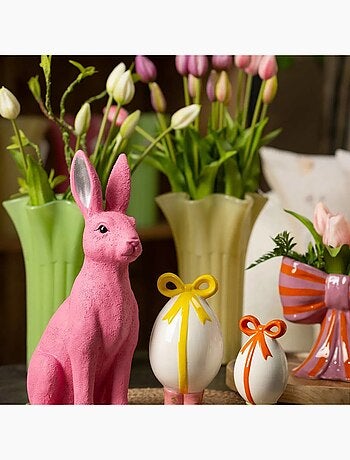 Vase en verre corolle bord ondulé