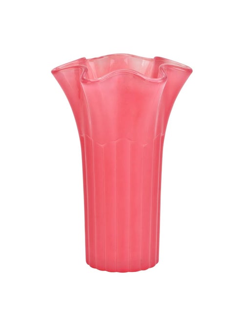 Vase en verre corolle bord ondulé - Kiabi