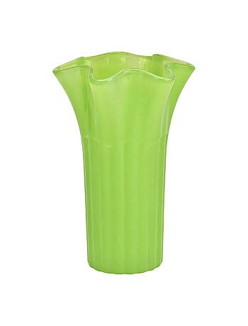 Vase en verre corolle bord ondulé