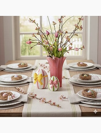 Vase en verre corolle bord ondulé