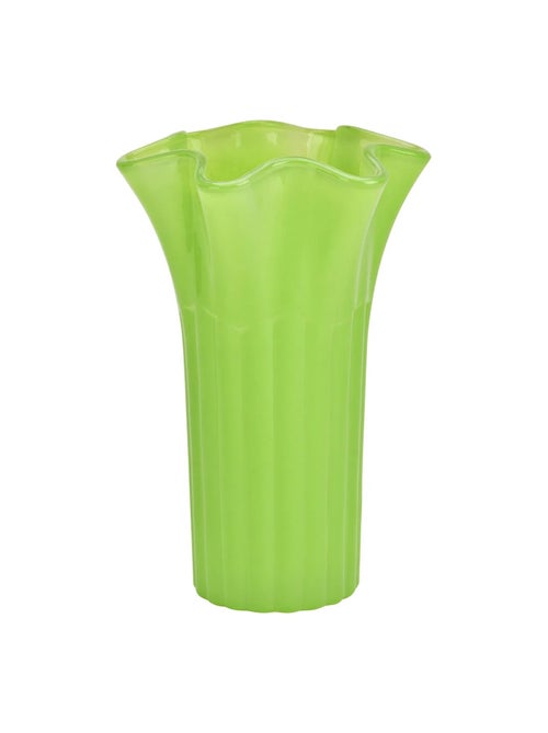 Vase en verre corolle bord ondulé - Kiabi