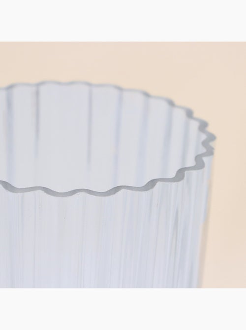 Vase en verre épai strié style moderne 25cm - Kiabi