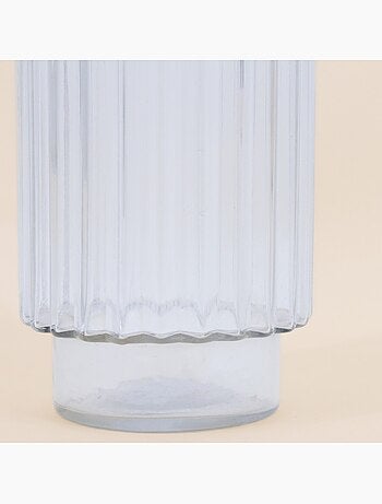 Vase en verre épai strié style moderne, H25cm
