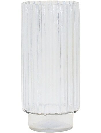 Vase en verre épai strié style moderne, H25cm