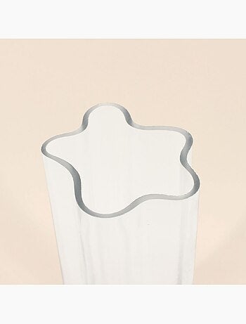 Vase en verre forme organique, H30cm