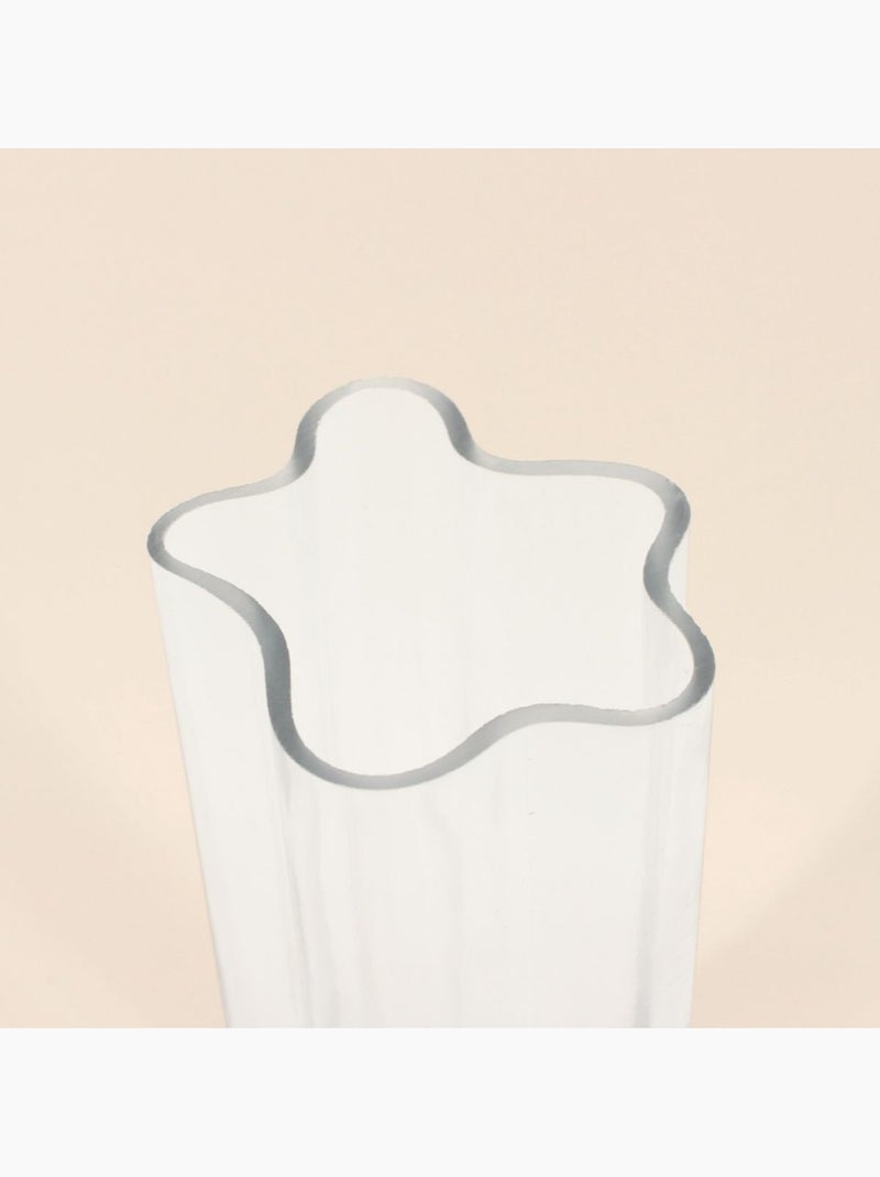 Vase en verre forme organique, H30cm Transparent - Kiabi