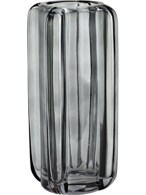 Vase en verre gris texturé Design moderne - Kiabi