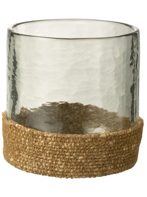 Vase en verre irrégulier et base jute - AFIBEL - Kiabi