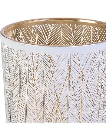 Vase en verre motif feuillage TAURI