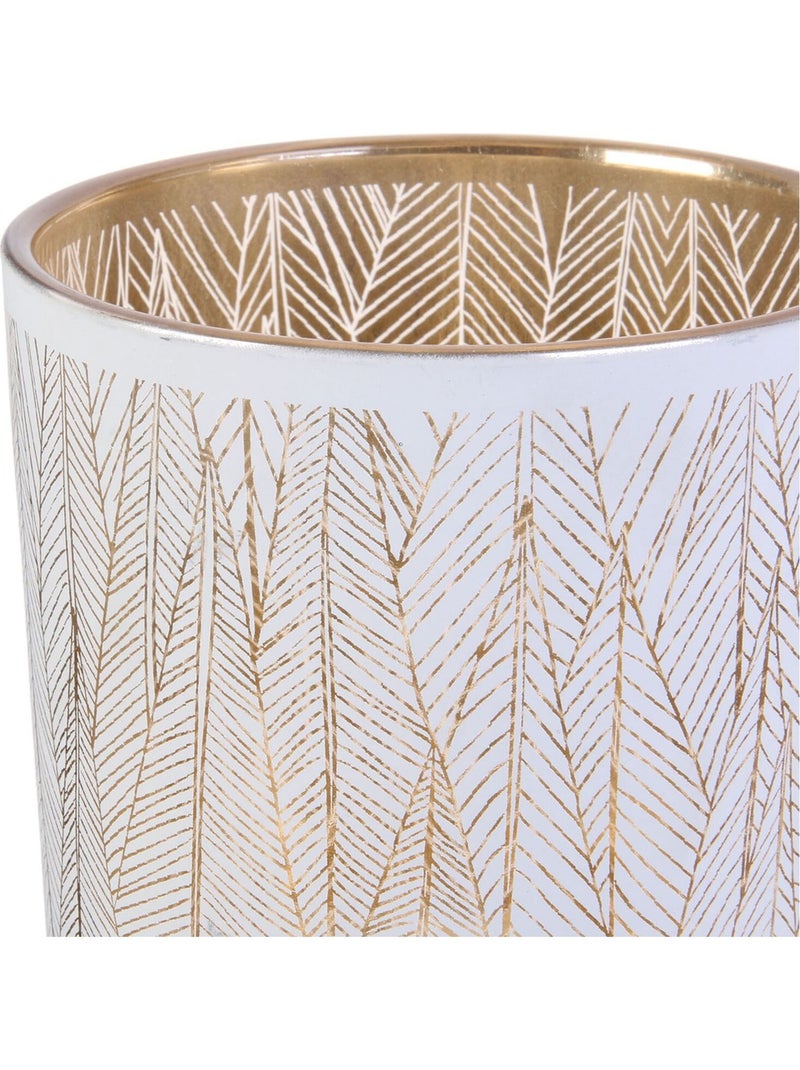Vase en verre motif feuillage TAURI Blanc - Kiabi