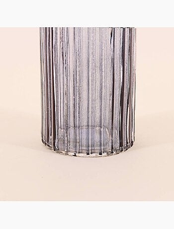 Vase en verre strié h25cm