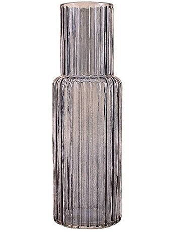 Vase en verre strié h25cm