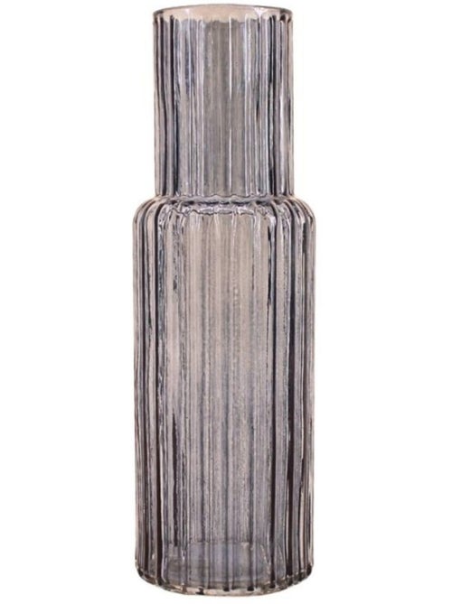 Vase en verre strié h25cm - Kiabi
