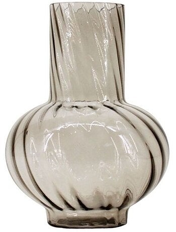 Vase en verre strié, H25cm