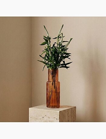 Vase en verre strié h25cm