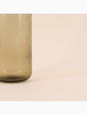 Vase en verre teinté bulles, H30cm
