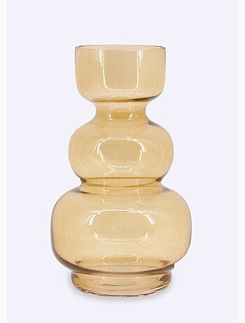 Vase en verre teinté, forme cintrée