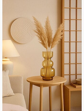 Vase en verre teinté, forme cintrée