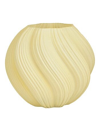 Vase en verre texturé Blanc