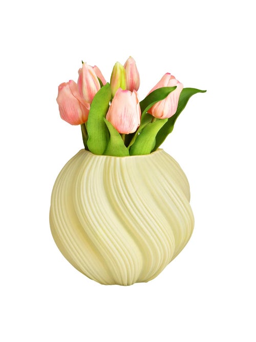 Vase en verre texturé Blanc - Kiabi