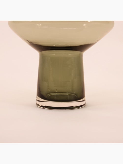 Vase en verre vert fait main 30cm - Kiabi