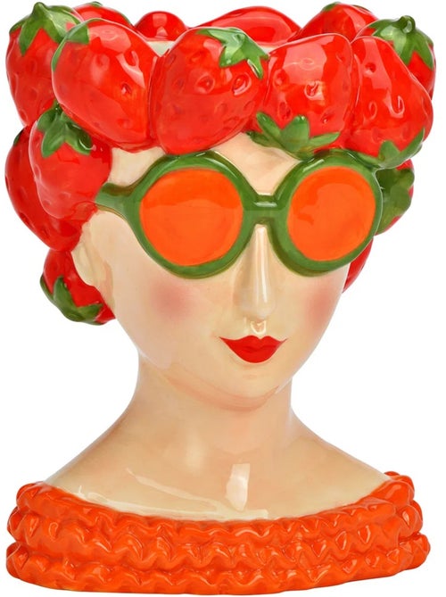 Vase Femme fraise moderne - Kiabi