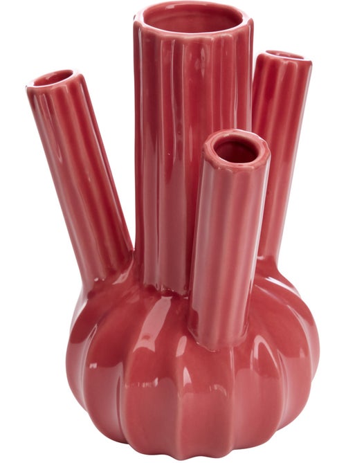 Vase Fleur de rose H20cm rose foncé - Kiabi