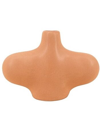 Vase forme organique marron 18x12cm