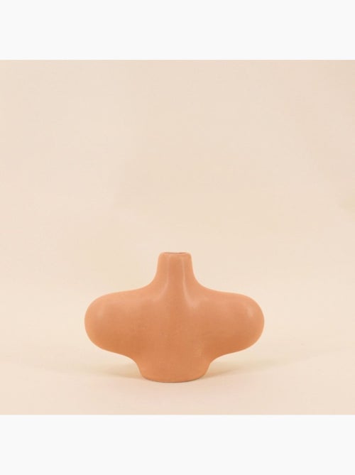 Vase forme organique marron 18x12cm - Kiabi