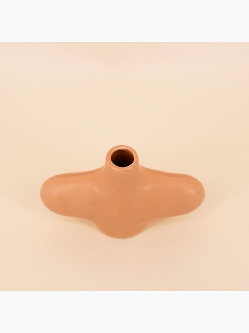 Vase forme organique marron 18x12cm - Kiabi