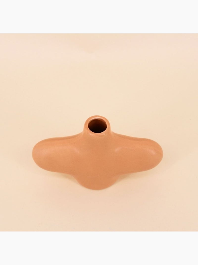 Vase forme organique marron, H18cm Marron - Kiabi