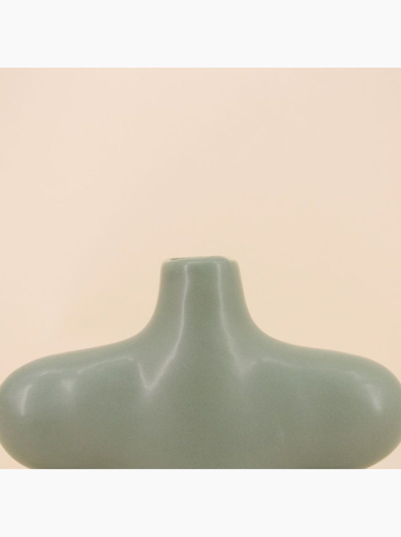 Vase forme organique vert 19x20cm Vert - Kiabi