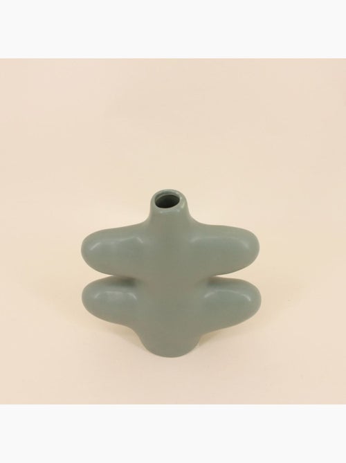 Vase forme organique vert 19x20cm - Kiabi