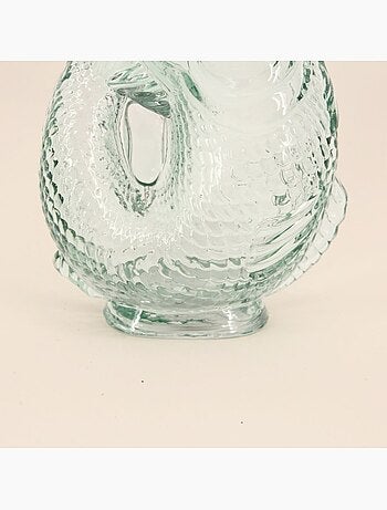 Vase forme poisson en verre 24cm