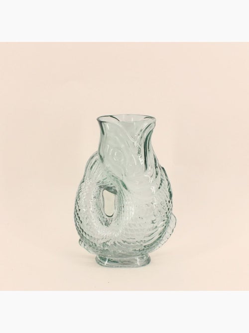 Vase forme poisson en verre 24cm - Kiabi