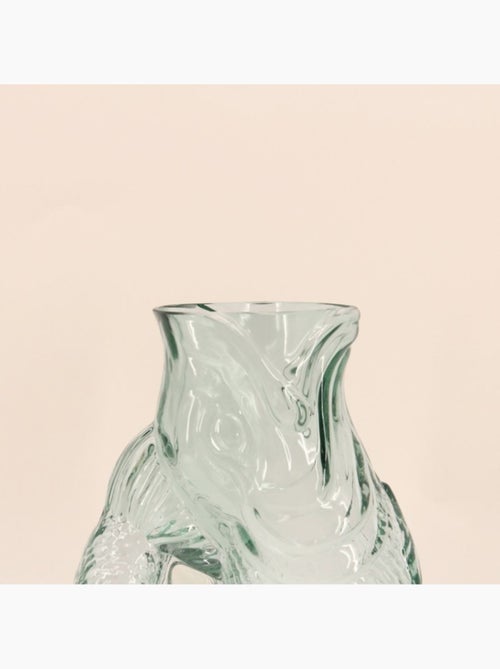 Vase forme poisson en verre 24cm - Kiabi