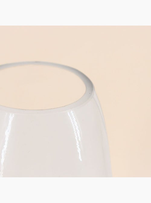 Vase forme visage en verre 24cm - Kiabi