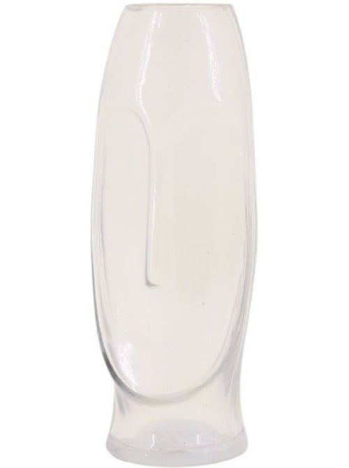 Vase forme visage en verre 24cm - Kiabi