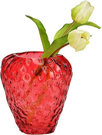Vase Fraise en verre