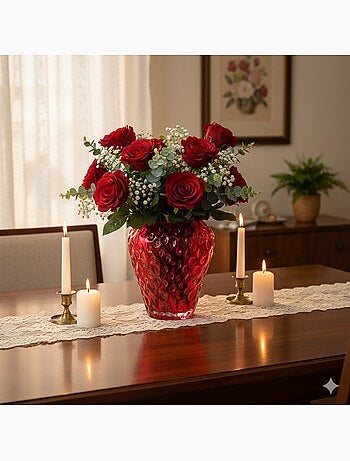 Vase Fraise en verre