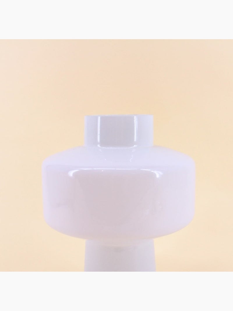 Vase géométrique en verre, h27cm Blanc - Kiabi