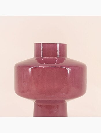 Vase géométrique en verre, h27cm