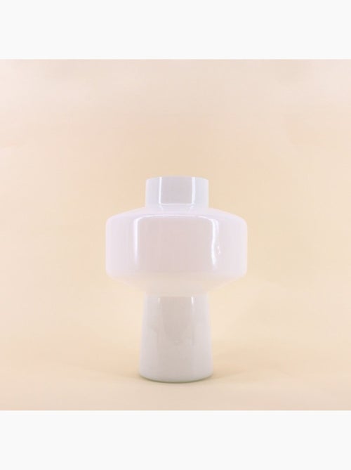 Vase géométrique en verre opaque 27cm - Kiabi