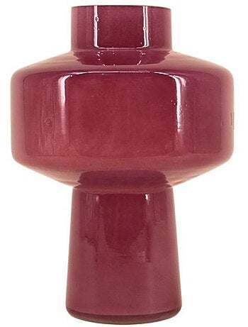 Vase géométrique en verre opaque 27cm