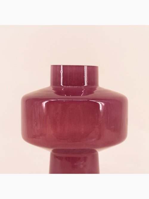 Vase géométrique en verre opaque 27cm - Kiabi