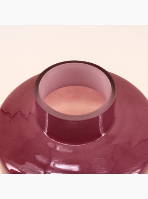 Vase géométrique en verre opaque 27cm - Kiabi