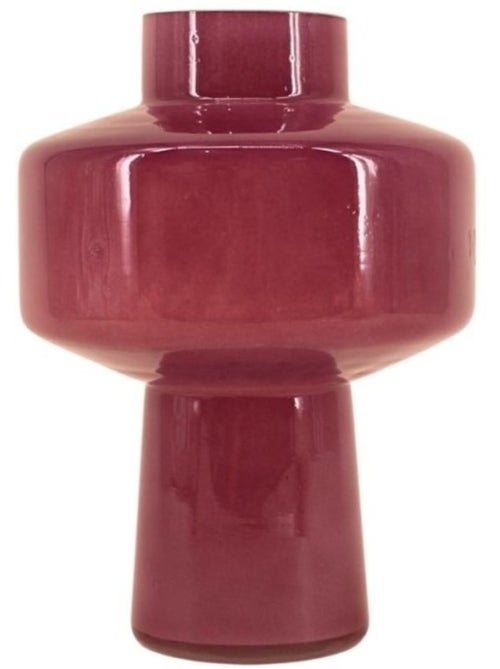 Vase géométrique en verre opaque 27cm - Kiabi