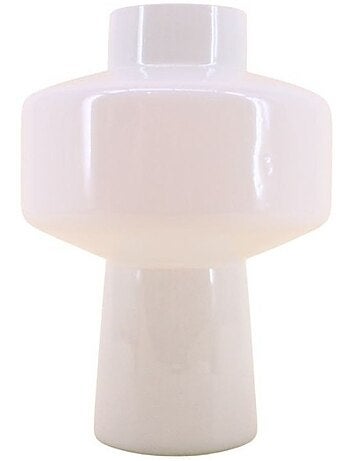 Vase géométrique en verre opaque, H27cm