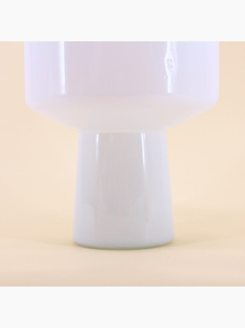 Vase géométrique en verre opaque, H27cm Blanc - Kiabi